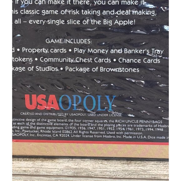 1998 Monopoly New York City Edition Board Game Statue of Liberty Box NEW Sealed - Picture 6 of 10